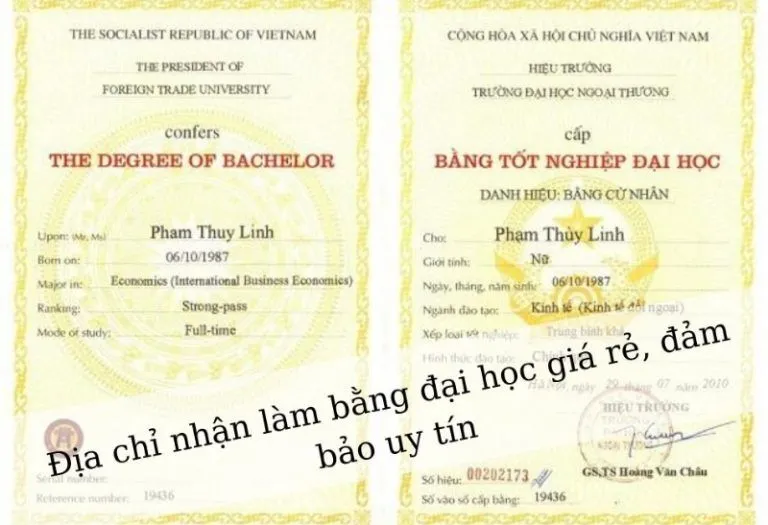 Top 10 địa chỉ nhận làm bằng đại học tại TP HCM uy tín, giá rẻ