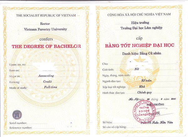 Cam kết bằng được làm với tem phôi thật 100% tại