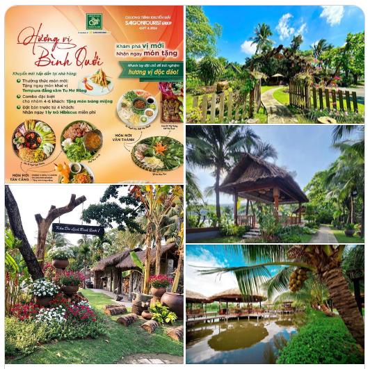 Khu du lịch Bình Quới là một trong những điểm đến cực lý tưởng cho du khách thích sự yên tĩnh