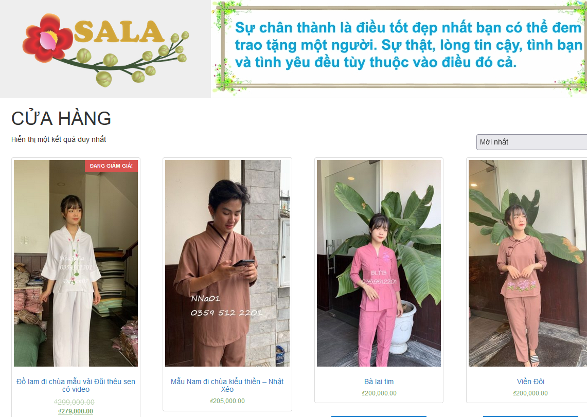 Shop bán đồ lam đi chùa ở TPHCM chất lượng