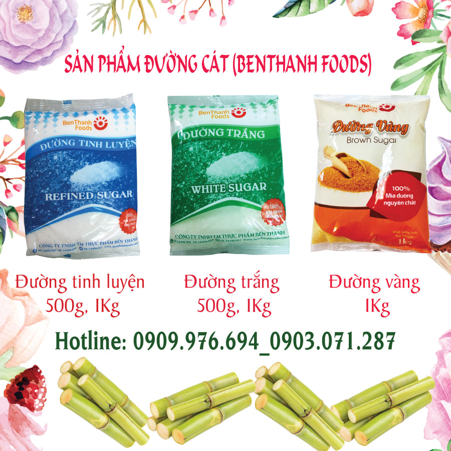 Công Ty TNHH Thương Mại Thực Phẩm Bến Thành chuyên cung cấp đường cát chất lượng cao