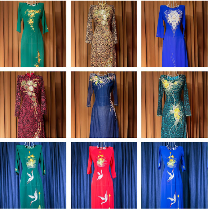 Mua áo dài may sẵn có nhiều lựa chọn