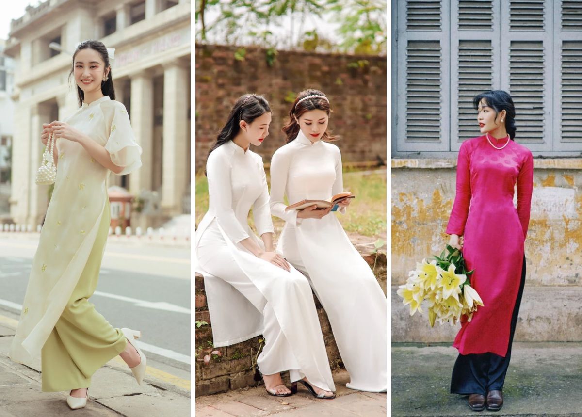 Tại TpHCM có vô vàng cửa hàng áo dài may sẵn, nhưng bạn có thể tham khảo những cửa hàng lớn